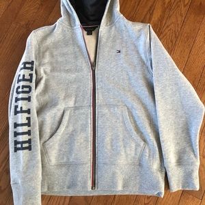 Tommy Hilfiger boys grey zip sweatshirt - medium